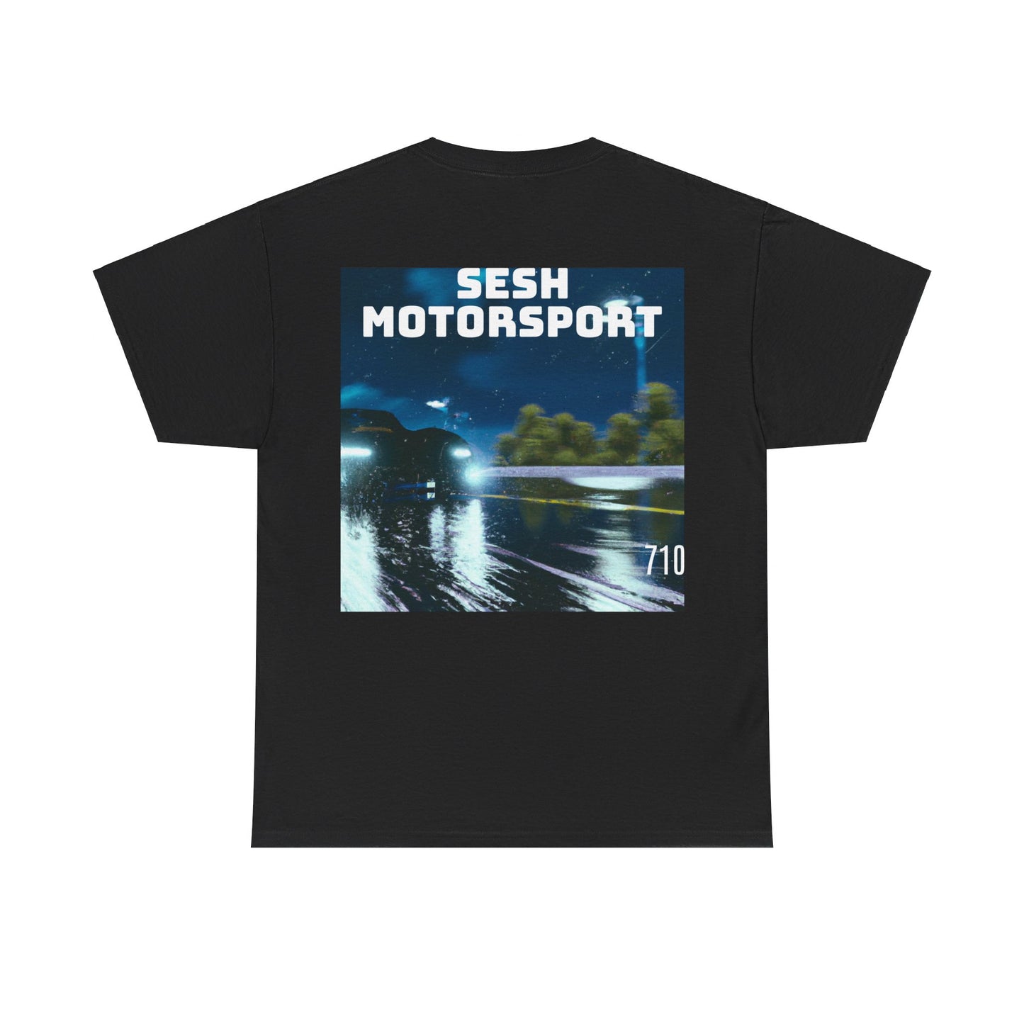 Sesh Motor-Sport Night Drive Collection Unisex Heavy Cotton Tee