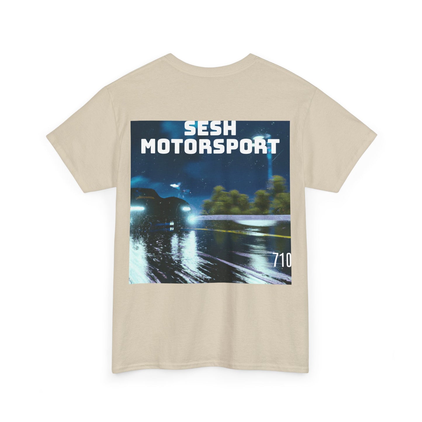 Sesh Motor-Sport Night Drive Collection Unisex Heavy Cotton Tee