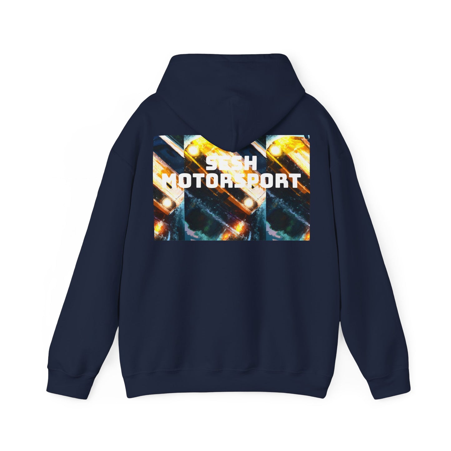 Sesh Motor-Sport Night Drive Collection Unisex Heavy Blend™ Hooded Sweatshirt