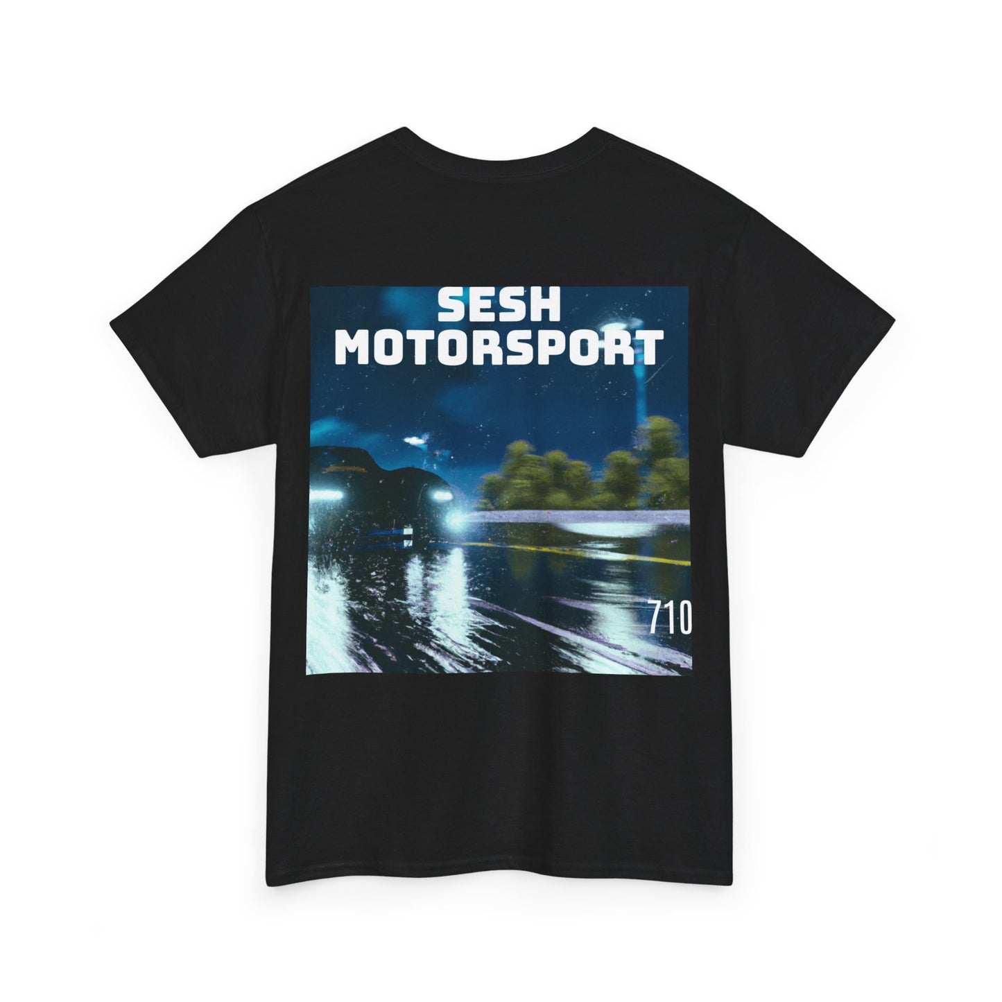 Sesh Motor-Sport Night Drive Collection Unisex Heavy Cotton Tee