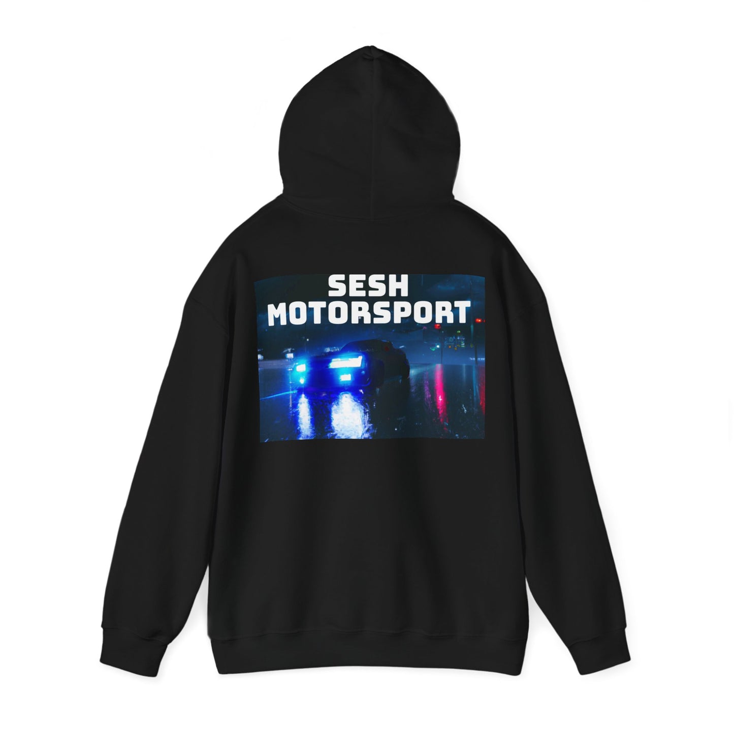 Sesh Motor-Sport Night Drive Collection Unisex Heavy Blend™ Hooded Sweatshirt