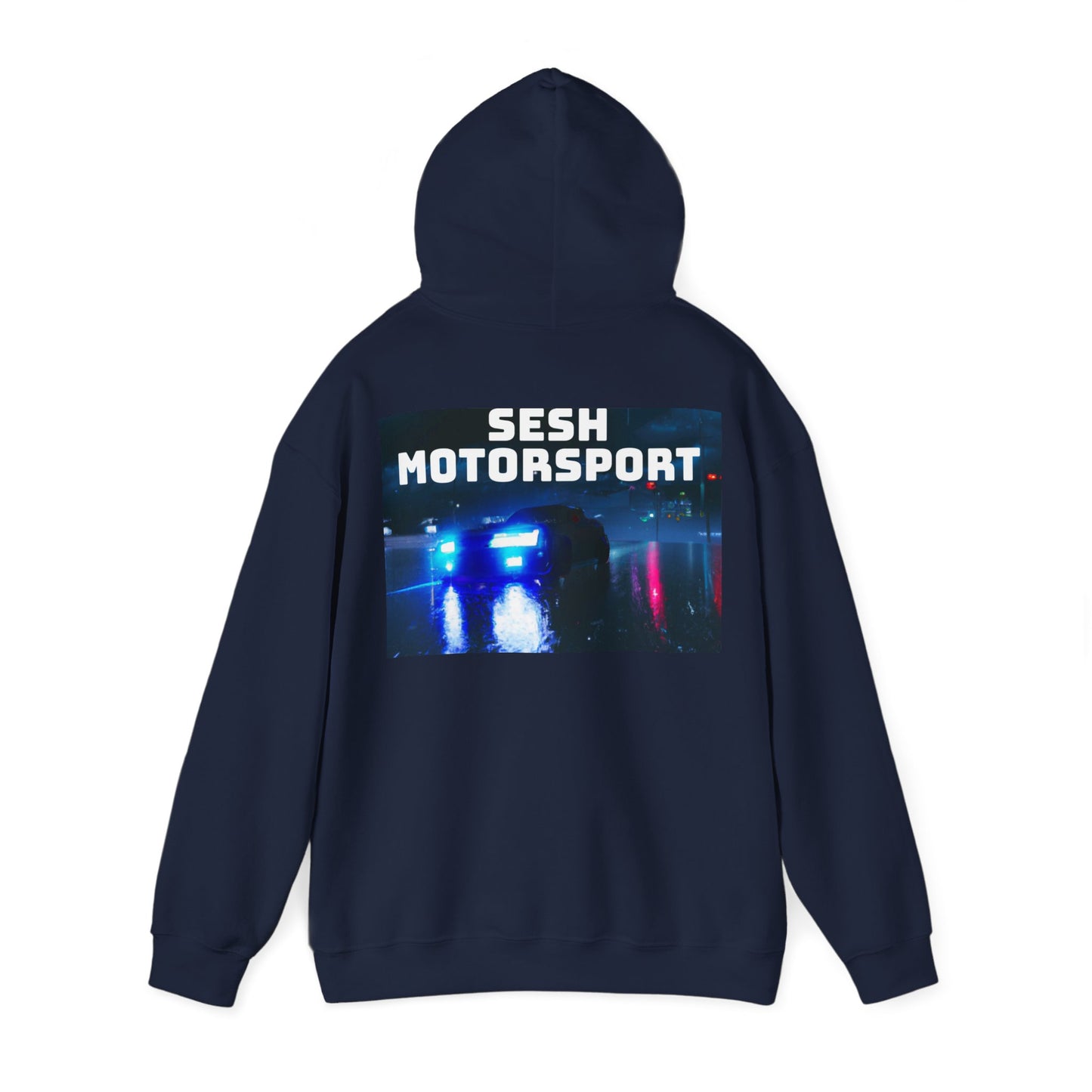 Sesh Motor-Sport Night Drive Collection Unisex Heavy Blend™ Hooded Sweatshirt